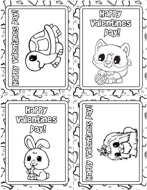 Free Printable Valentines Cards To Color
